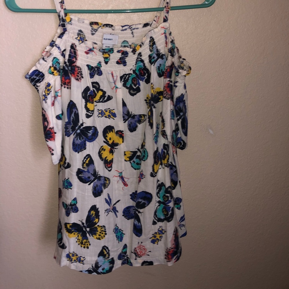 off the shoulder blouse w/ adjustable straps